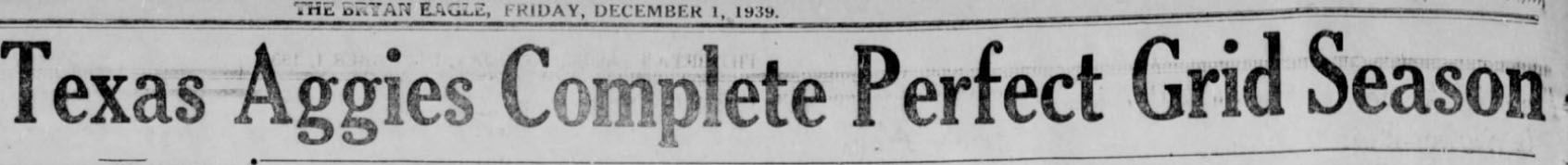 The Eagle Archives: December 1, 1939